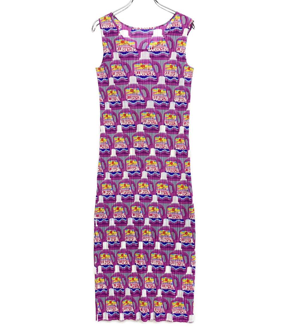 PLEATS PLEASE ノースリーブワンピース PP83-JH514 パープル wash レディース SIZE 3 プリーツプリーズ