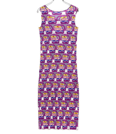 PLEATS PLEASE ノースリーブワンピース PP83-JH514 パープル wash レディース SIZE 3 プリーツプリーズ