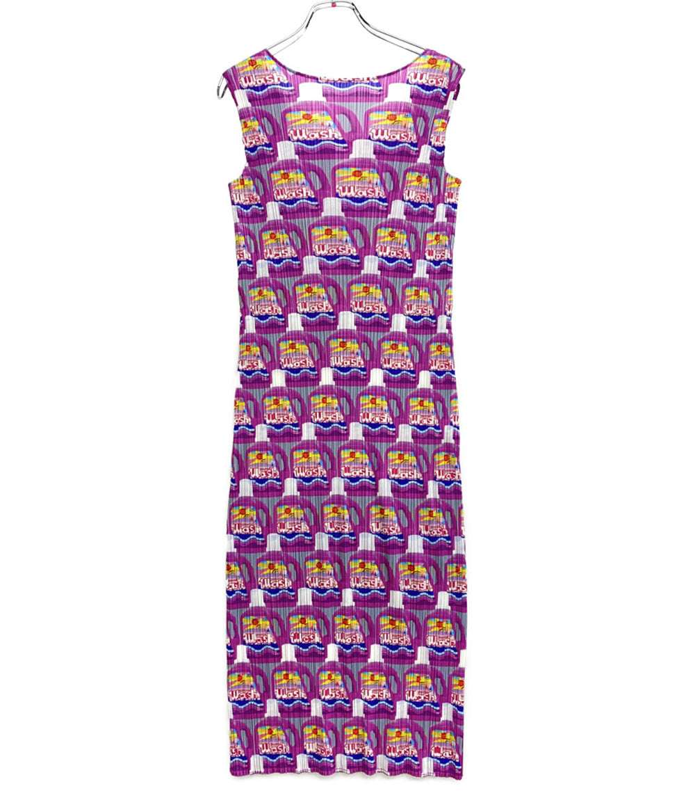 PLEATS PLEASE ノースリーブワンピース PP83-JH514 パープル wash レディース SIZE 3 プリーツプリーズ