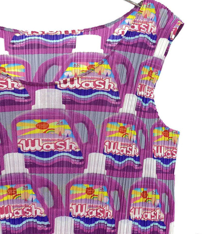 PLEATS PLEASE ノースリーブワンピース PP83-JH514 パープル wash レディース SIZE 3 プリーツプリーズ