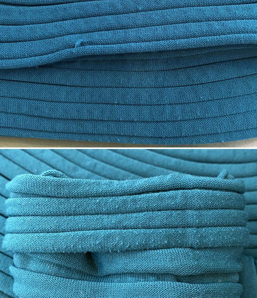 PLEATS PLEASE カットソー ターコイズグリーン BOUNCE KNIT PP53KK842 レディース SIZE - プリーツプリーズ