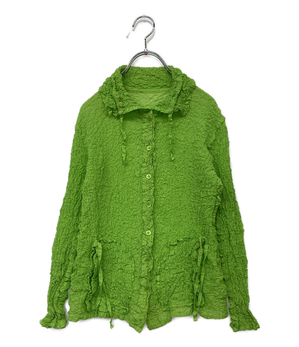 ISSEY MIYAKE 長袖ブラウス グリーン MI12FK918 レディース SIZE - イッセイミヤケ