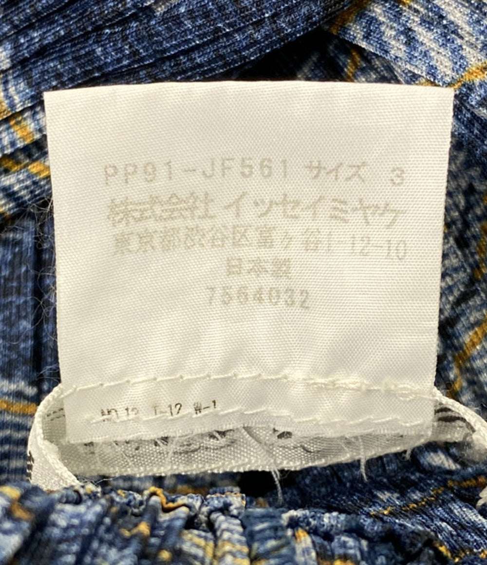 PLEATS PLEASE パンツ 総柄 PP91-JF561 レディース SIZE 3 プリーツプリーズ