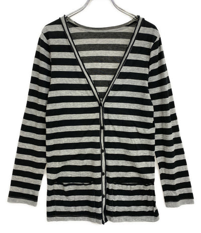 me ISSEY MIYAKE カーディガン MI22JO212 ブラック×グレー ボーダー レディース SIZE - ミー イッセイミヤケ