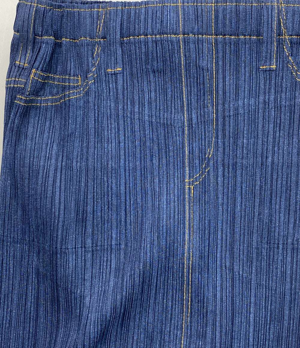 PLEATS PLEASE スカート ブルー デニム PP75-JG021 レディース SIZE 5 プリーツプリーズ