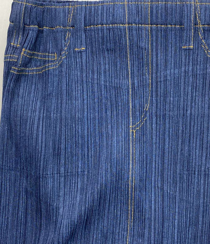 PLEATS PLEASE スカート ブルー デニム PP75-JG021 レディース SIZE 5 プリーツプリーズ