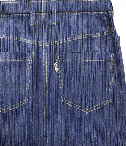 PLEATS PLEASE スカート ブルー デニム PP75-JG021 レディース SIZE 5 プリーツプリーズ