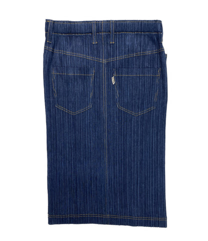 PLEATS PLEASE スカート ブルー デニム PP75-JG021 レディース SIZE 5 プリーツプリーズ