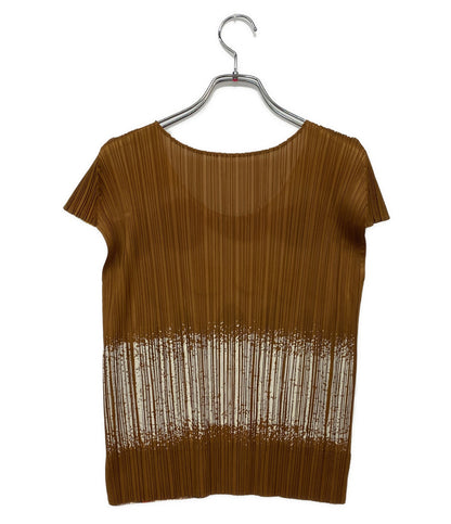 美品 PLEATS PLEASE 半袖カットソー フルーツ PP23-JK811 レディース SIZE 3 プリーツプリーズ