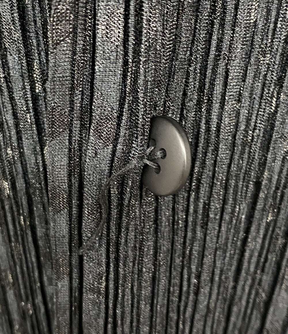 PLEATS PLEASE ノースリーブワンピース ロングジレ ブラック PP91-JE618 レディース SIZE 3 プリーツプリーズ