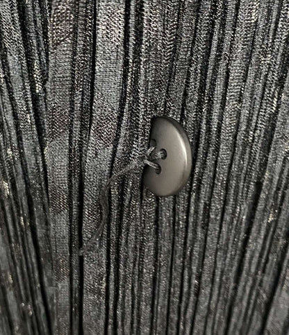 PLEATS PLEASE ノースリーブワンピース ロングジレ ブラック PP91-JE618 レディース SIZE 3 プリーツプリーズ