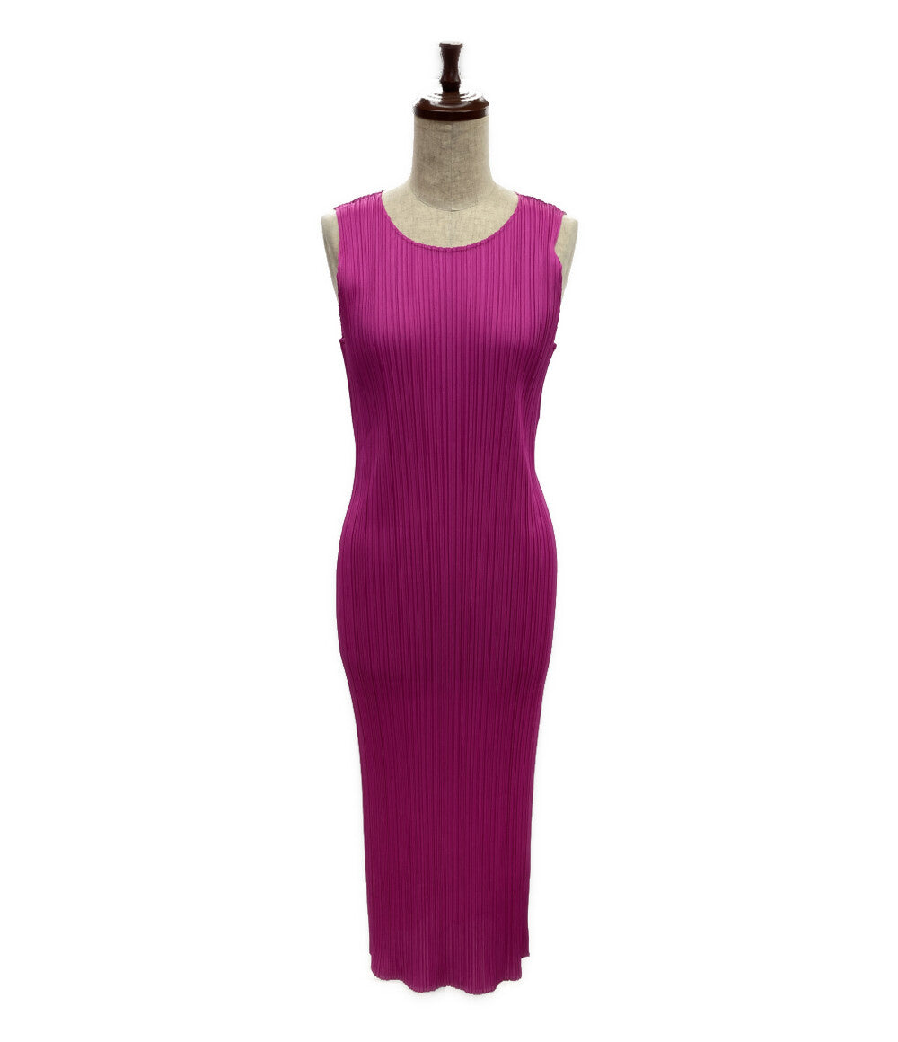 Pleats Please ノースリーブワンピース ピンク PP55-JH910 レディース SIZE 3 プリーツプリーズ