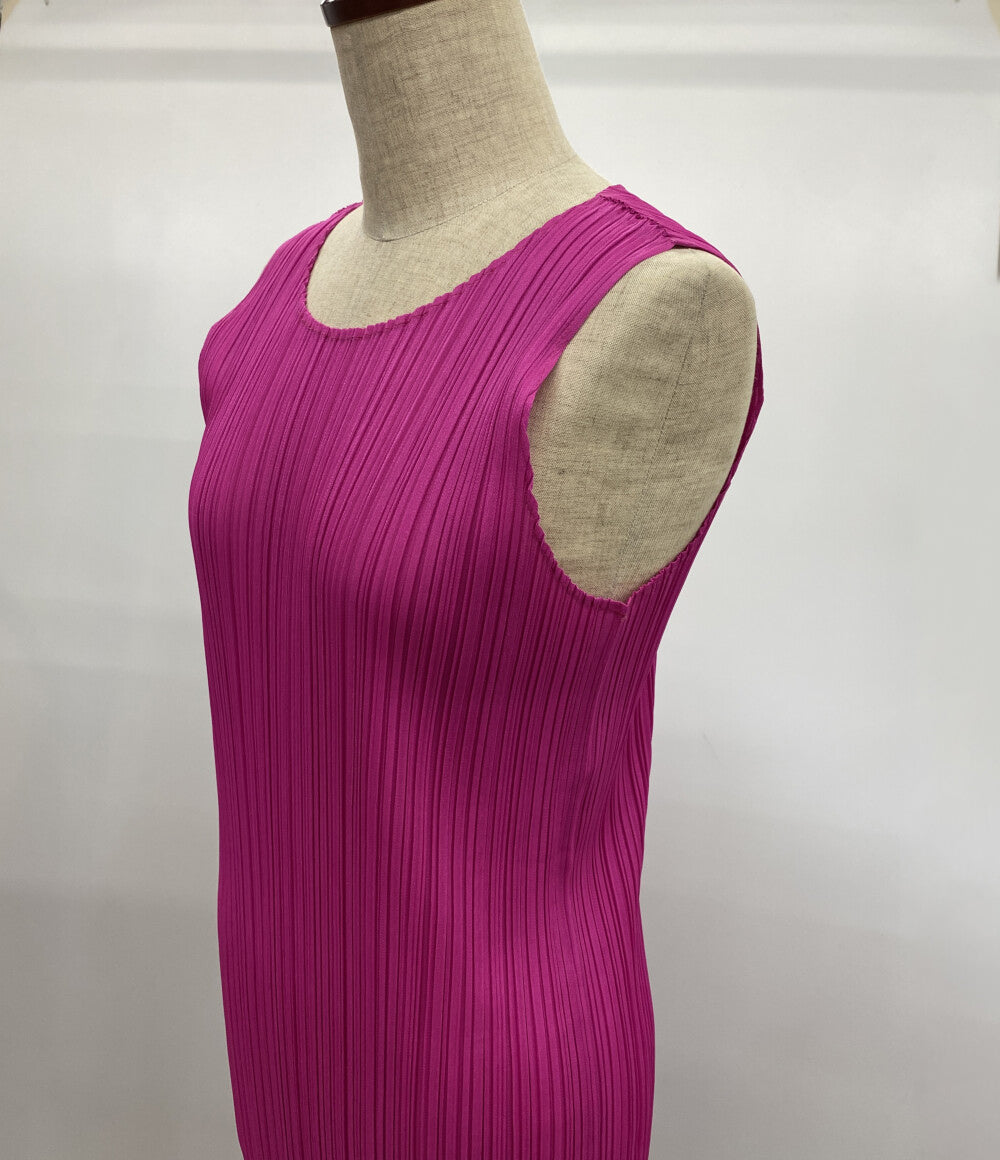 Pleats Please ノースリーブワンピース ピンク PP55-JH910 レディース SIZE 3 プリーツプリーズ
