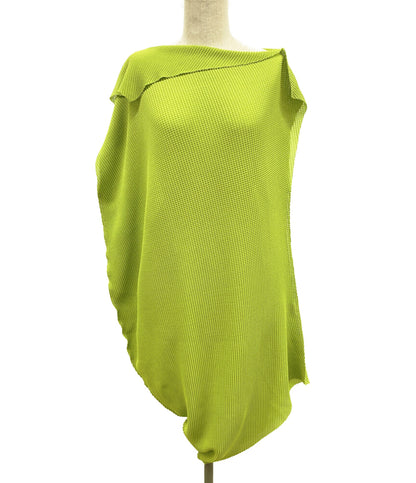 ISSEY MIYAKE ME ノースリーブワンピース ニット グリーン レディース SIZE - ミー イッセイミヤケ