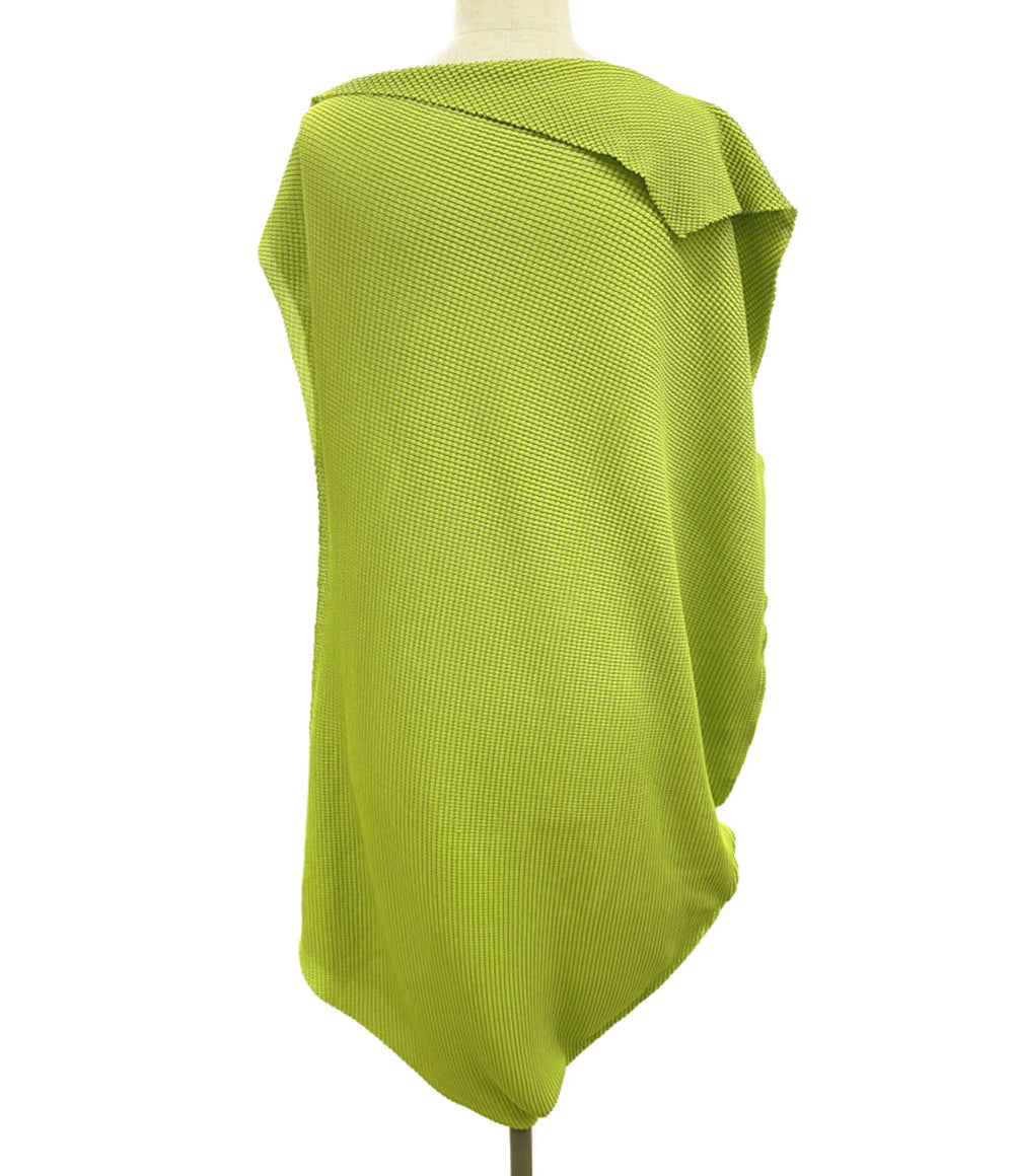 ISSEY MIYAKE ME ノースリーブワンピース ニット グリーン レディース SIZE - ミー イッセイミヤケ