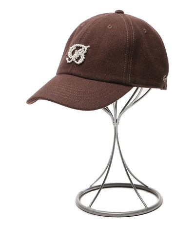 MADISONBLUE キャップ ブラウン パールビーズ レディース SIZE ONE SIZE マディソンブルー
