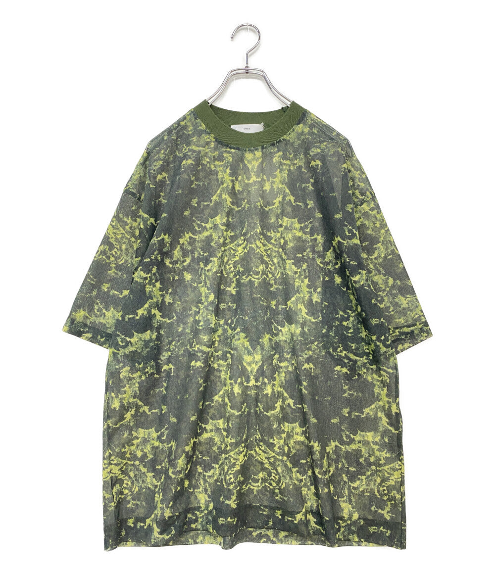 TOGA VIRILIS トーガビリリース 半袖Ｔシャツ 23ss シアー マーブル グリーン メンズ SIZE 48