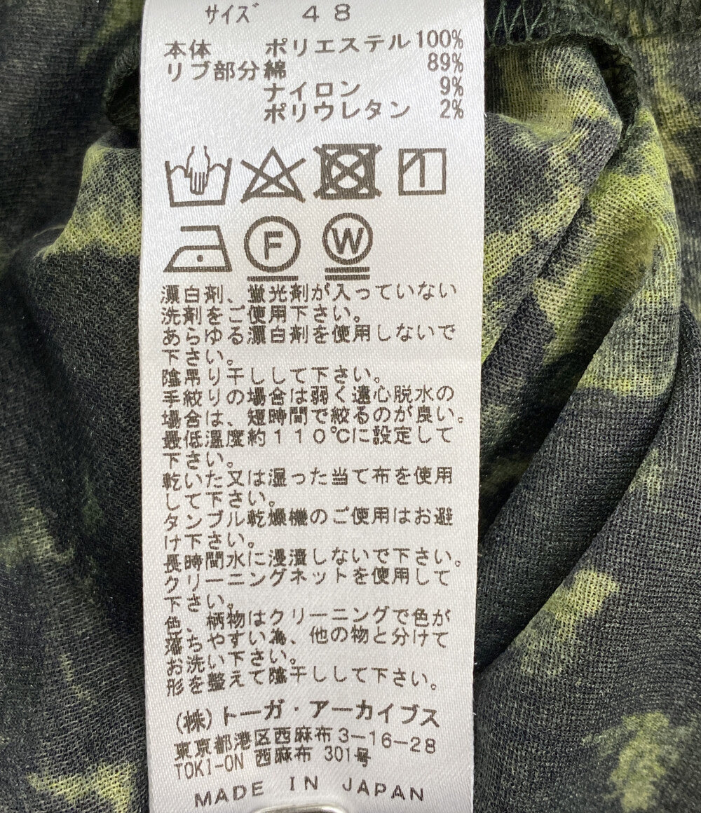 TOGA VIRILIS トーガビリリース 半袖Ｔシャツ 23ss シアー マーブル グリーン メンズ SIZE 48