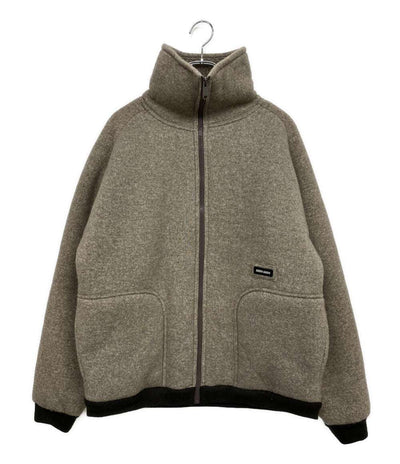 美品 MIU MIU コットンフリースジッパー ブルゾンジャケット 25AW ML1369 レディース SIZE 42 ミュウミュウ