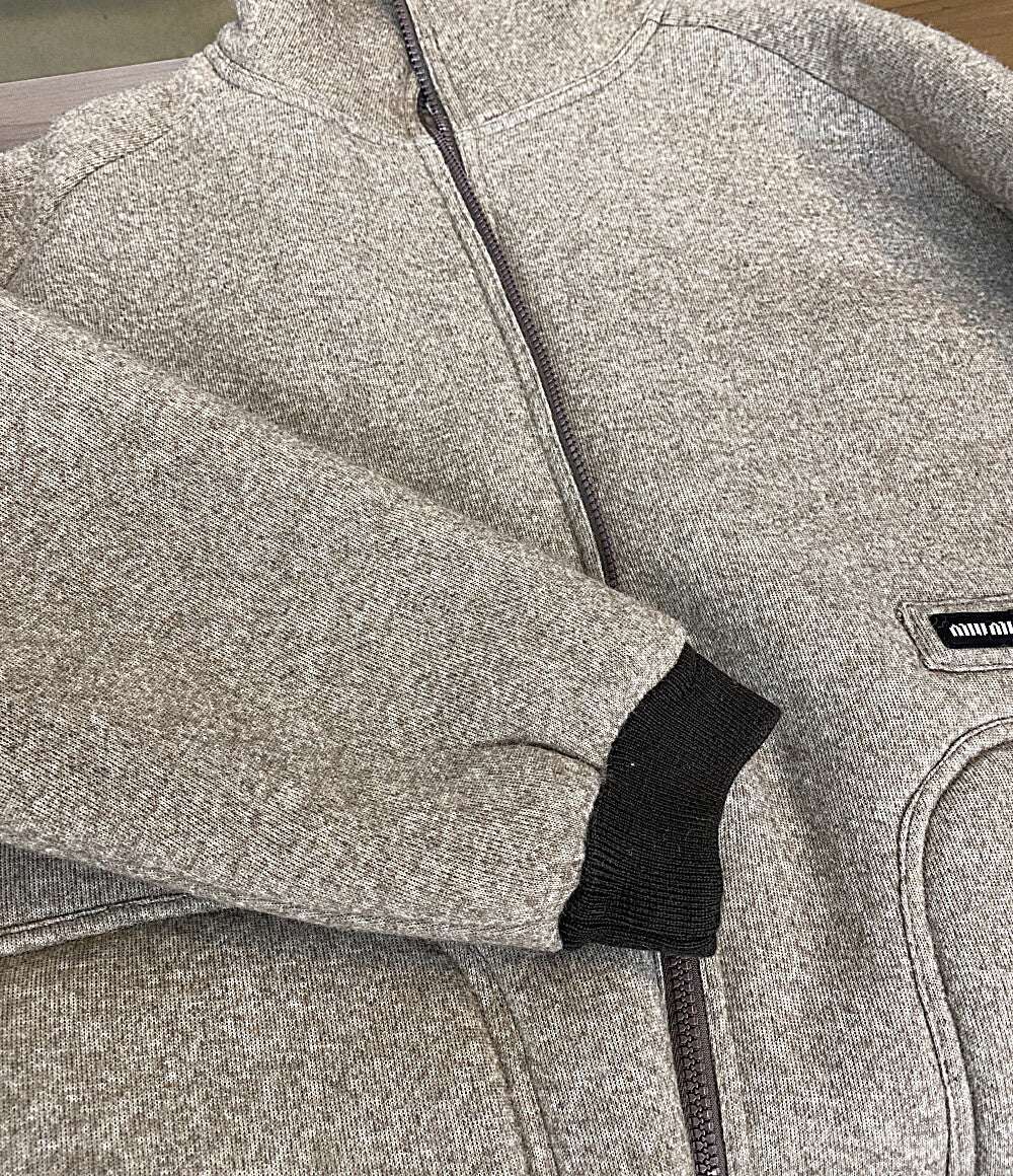 美品 MIU MIU コットンフリースジッパー ブルゾンジャケット 25AW