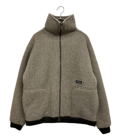 美品 MIU MIU コットンフリースジッパー ブルゾンジャケット 25AW ML1369 レディース SIZE 42 ミュウミュウ