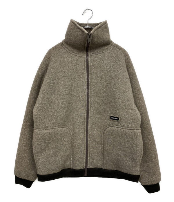 美品 MIU MIU コットンフリースジッパー ブルゾンジャケット 25AW ML1369 レディース SIZE 42 ミュウミュウ