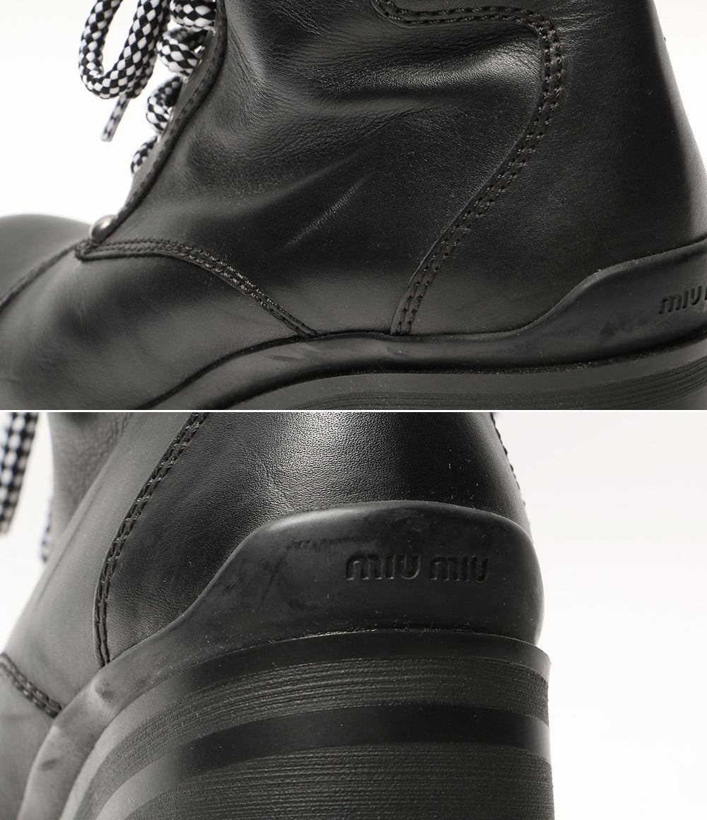 MIU MIU レースアップブーツ レディース SIZE 38 ミュウ ミュウ