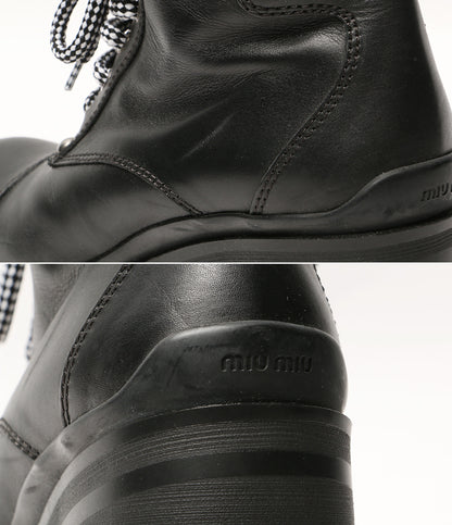 MIU MIU レースアップブーツ レディース SIZE 38 ミュウ ミュウ