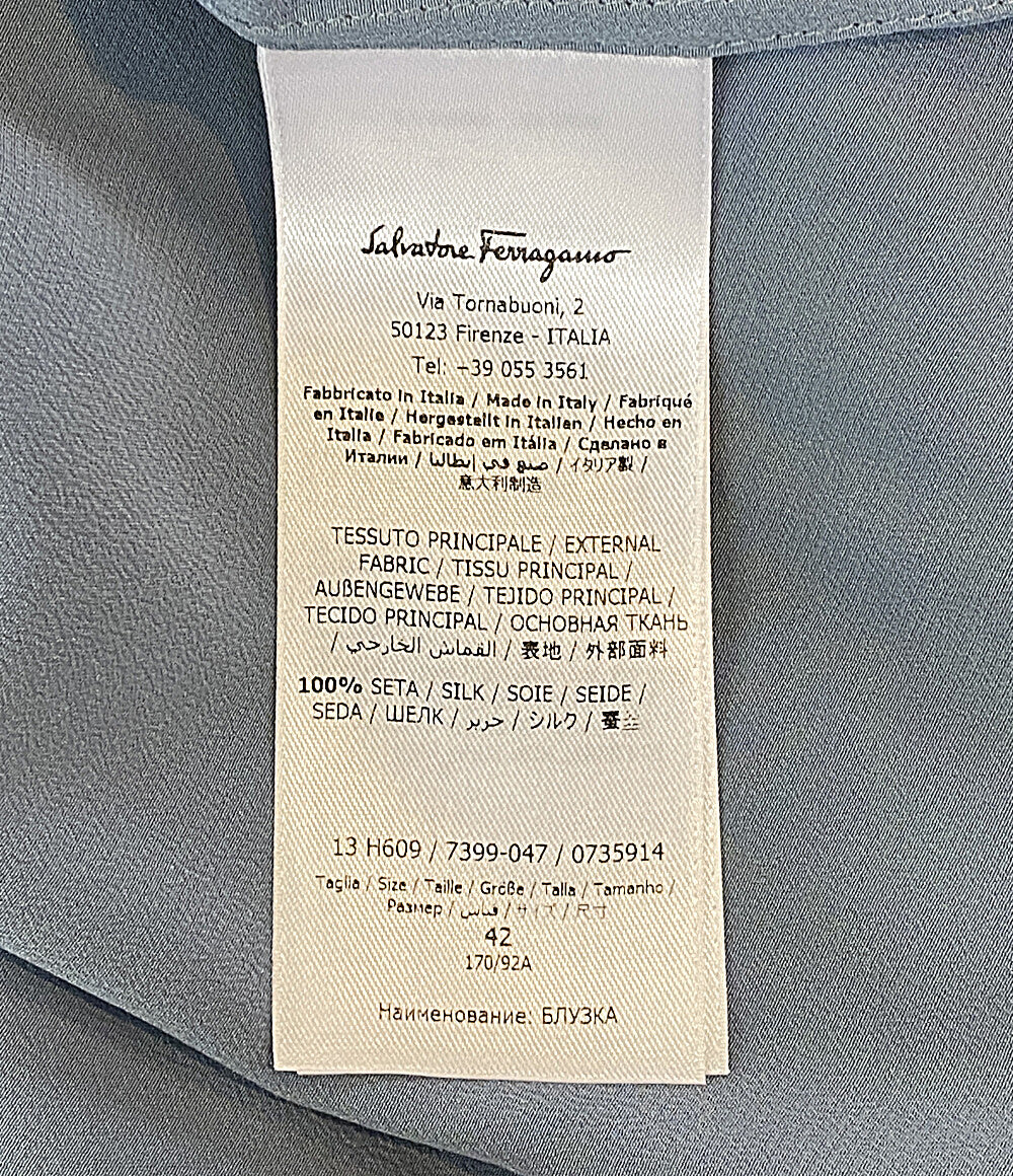 Salvatore Ferragamo スカーフ スカーフネック シルク100 13H609 メンズ SIZE 42 サルヴァトーレフェラガモ