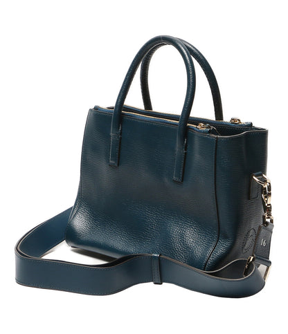 美品 ANYA HINDMARCH ショルダーバッグ 2wayバッグ ファスナータッセル ブルー系 レディース アニヤ・ハインドマーチ