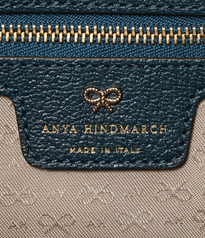 美品 ANYA HINDMARCH ショルダーバッグ 2wayバッグ ファスナータッセル ブルー系 レディース アニヤ・ハインドマーチ