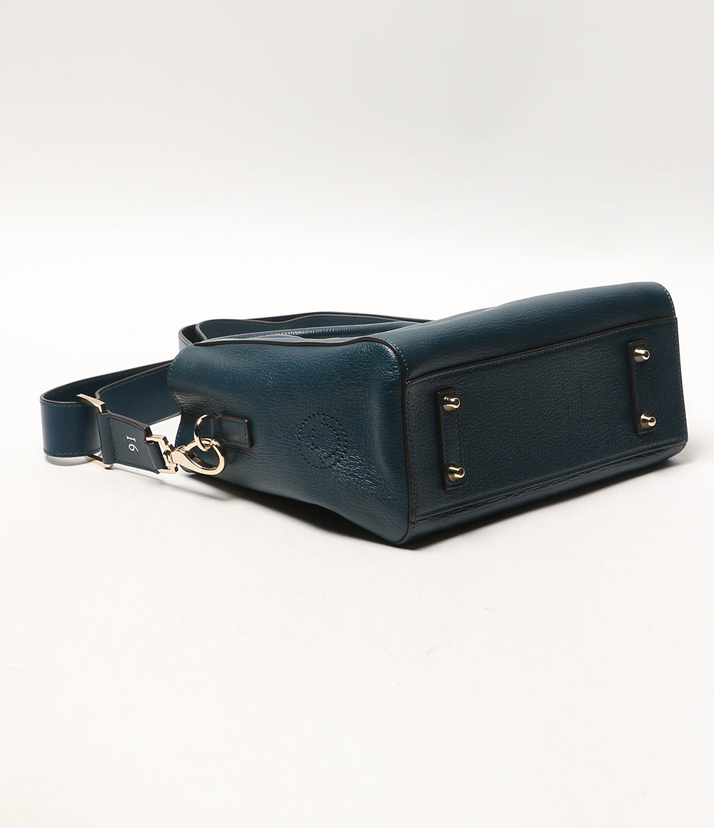 美品 ANYA HINDMARCH ショルダーバッグ 2wayバッグ ファスナータッセル ブルー系 レディース アニヤ・ハインドマーチ