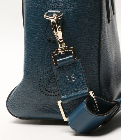美品 ANYA HINDMARCH ショルダーバッグ 2wayバッグ ファスナータッセル ブルー系 レディース アニヤ・ハインドマーチ