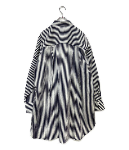 美品 Curensology 長袖シャツ CLワッシャーストライプSH レディース SIZE F カレンソロジー