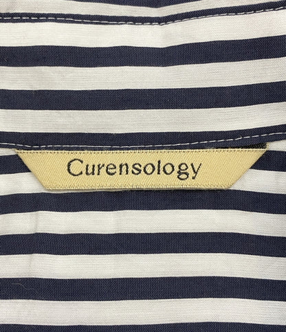美品 Curensology 長袖シャツ CLワッシャーストライプSH レディース SIZE F カレンソロジー