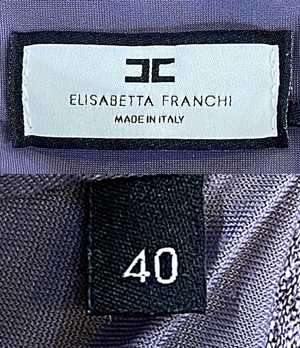 ELISABETTA FRANCHI 長袖ワンピース ラメ ラベンダー AB40136E2 レディース SIZE 40 エリザベッタフランキ
