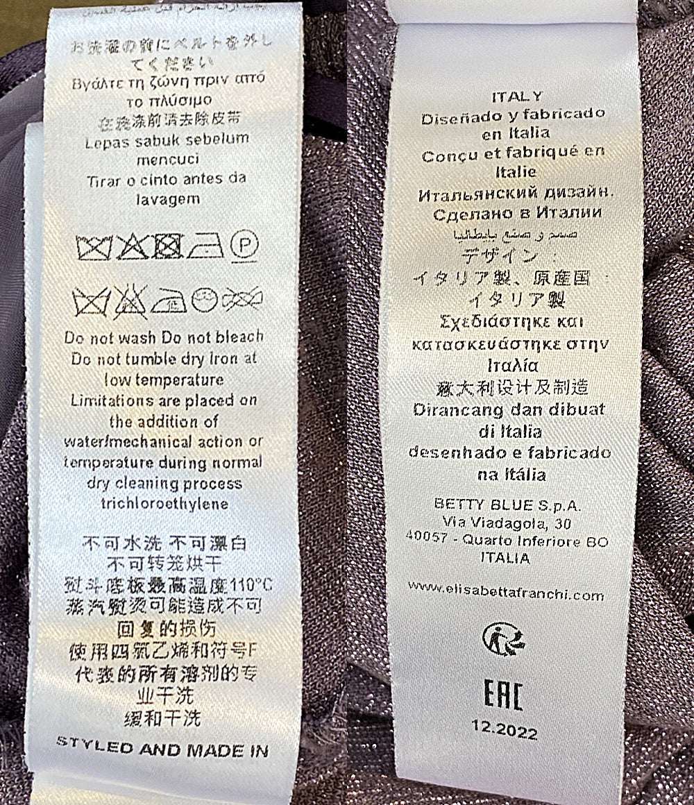 ELISABETTA FRANCHI 長袖ワンピース ラメ ラベンダー AB40136E2 レディース SIZE 40 エリザベッタフランキ