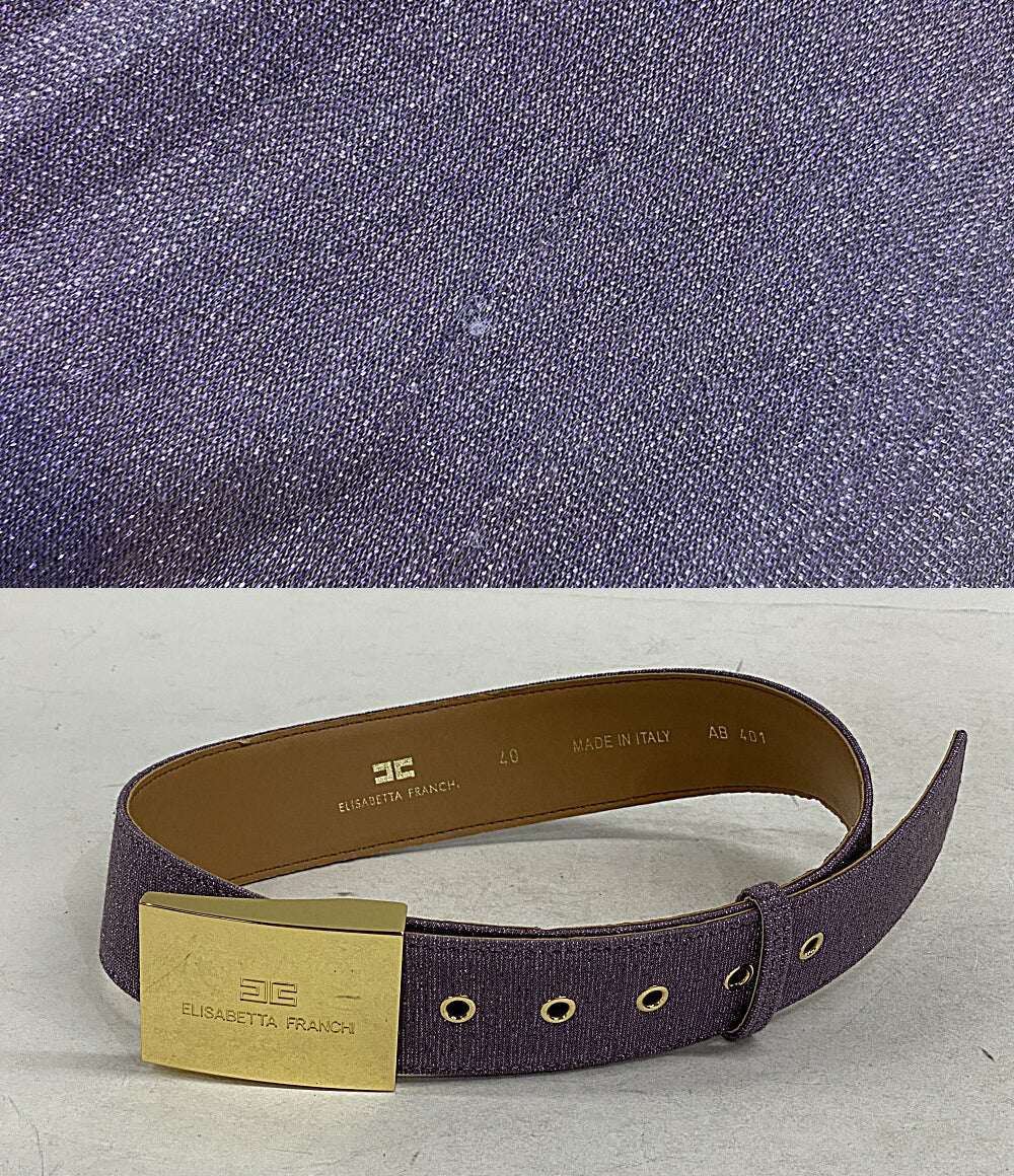 ELISABETTA FRANCHI 長袖ワンピース ラメ ラベンダー AB40136E2 レディース SIZE 40 エリザベッタフランキ