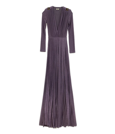 ELISABETTA FRANCHI 長袖ワンピース ラメ ラベンダー AB40136E2 レディース SIZE 40 エリザベッタフランキ