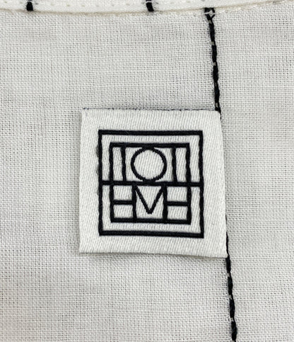 美品 TOTEM 長袖シャツ EUH-54030 ロゴ刺繍シャツ レディース SIZE 34 トーテム