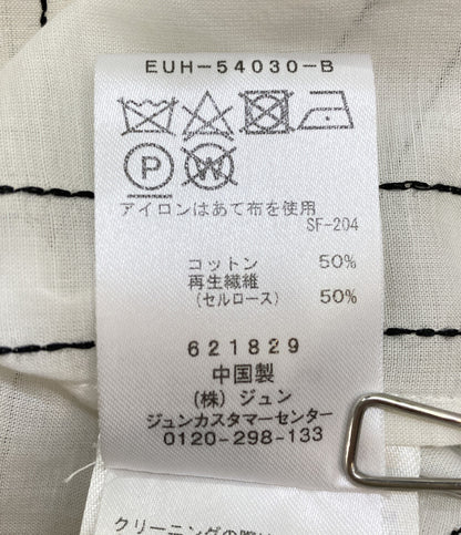 美品 TOTEM 長袖シャツ EUH-54030 ロゴ刺繍シャツ レディース SIZE 34 トーテム