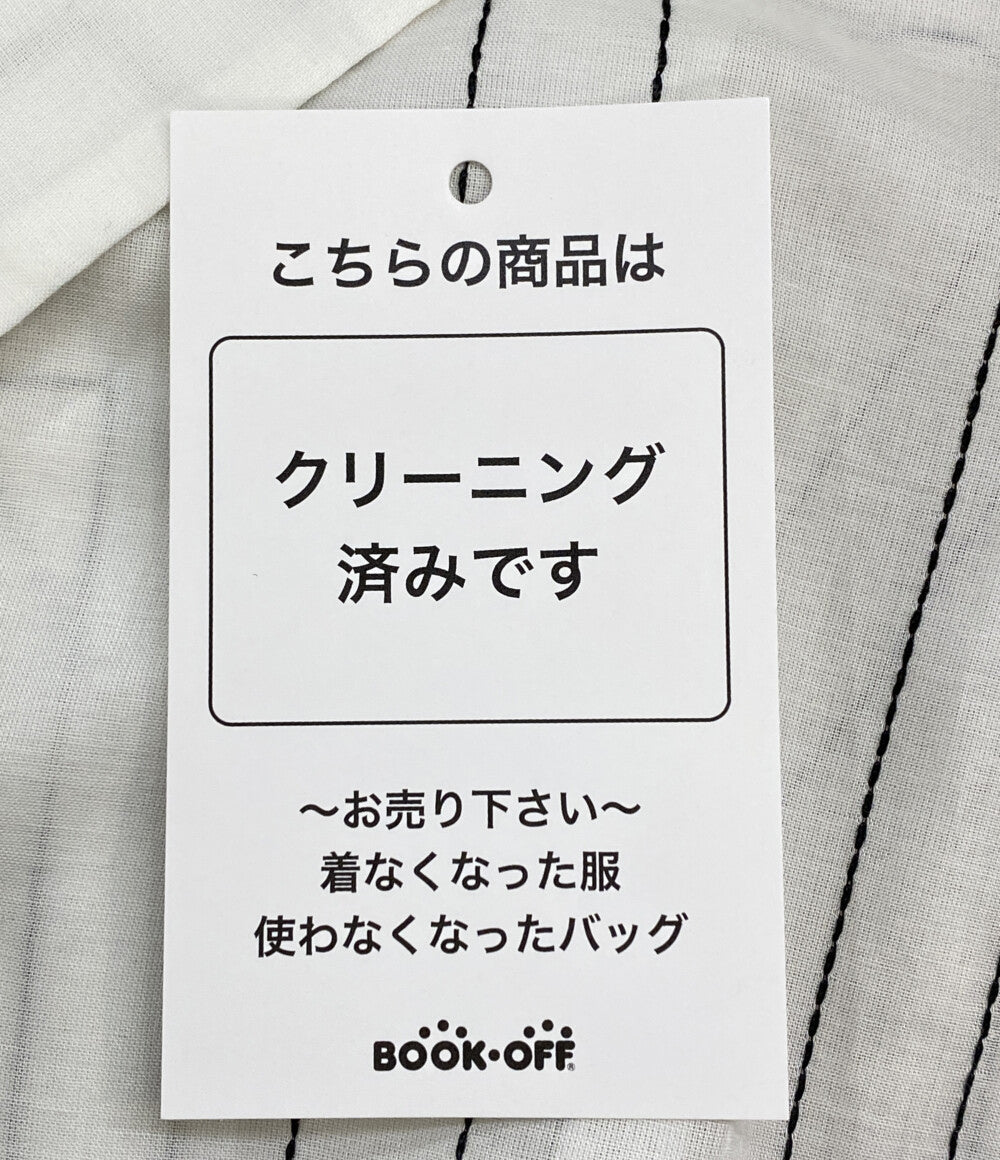 美品 TOTEM 長袖シャツ EUH-54030 ロゴ刺繍シャツ レディース SIZE 34 トーテム