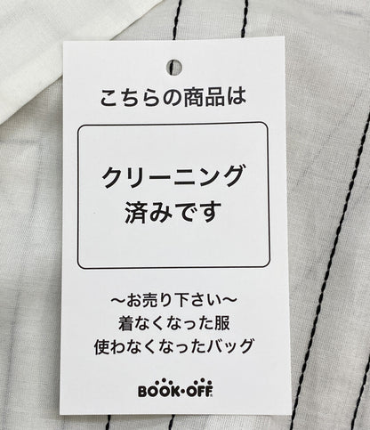 美品 TOTEM 長袖シャツ EUH-54030 ロゴ刺繍シャツ レディース SIZE 34 トーテム