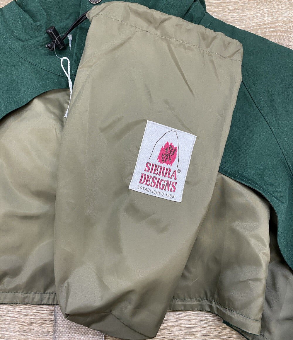 美品 SIERRA DESIGNS マウンテンパーカー 1384 グリーン ショート丈 レディース SIZE M シェラデザイン