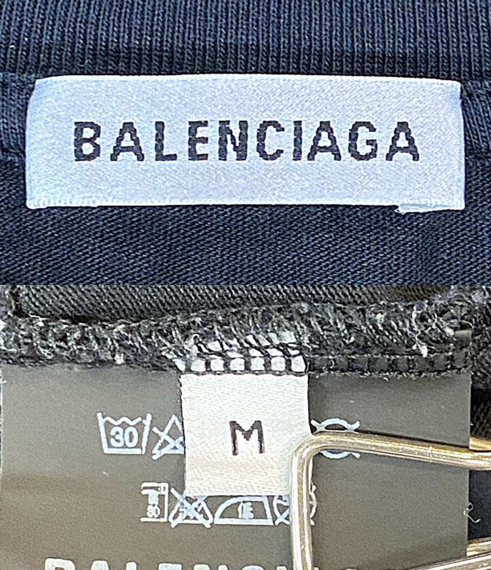 BALENCIAGA 半袖Ｔシャツ 背中ロゴ ブラック系 メンズ SIZE M バレンシアガ