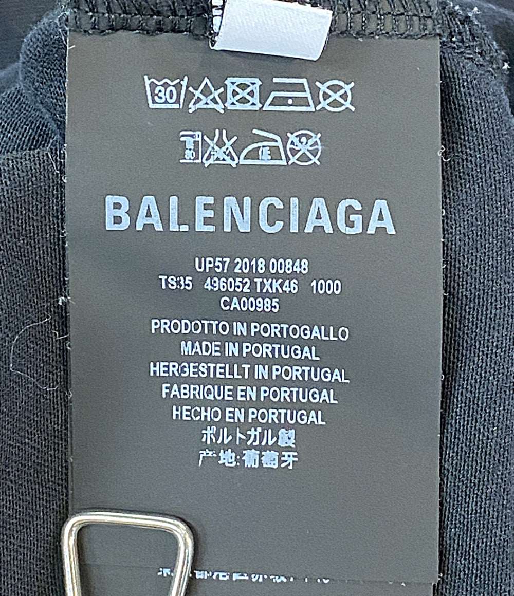 BALENCIAGA 半袖Ｔシャツ 背中ロゴ ブラック系 メンズ SIZE M バレンシアガ