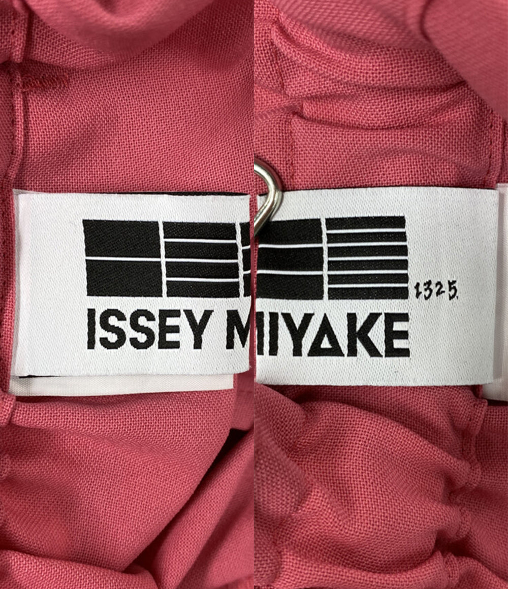 美品 ISSEY MIYAKE リラクシーパンツ HOLE DRAPE PANTS 20ss IL01FF323 レディース SIZE 3 イッセイミヤケ