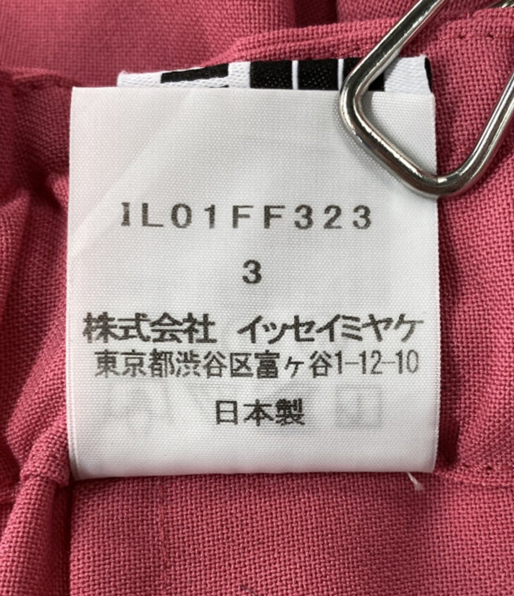 美品 ISSEY MIYAKE リラクシーパンツ HOLE DRAPE PANTS 20ss IL01FF323 レディース SIZE 3 イッセイミヤケ