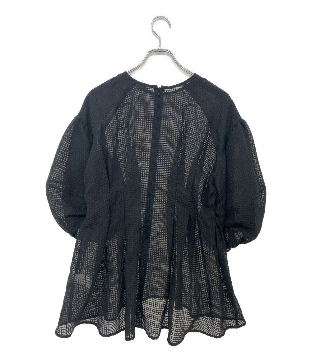 美品 プリーツプリーズ 長袖Tシャツ 袖メッシュ PP01LK941 レディース SIZE 3 (L) PLEATS PLEASE 美品 PLEATS PLEASE 長袖Tシャツ 袖メッシュ PP01LK941 レディース