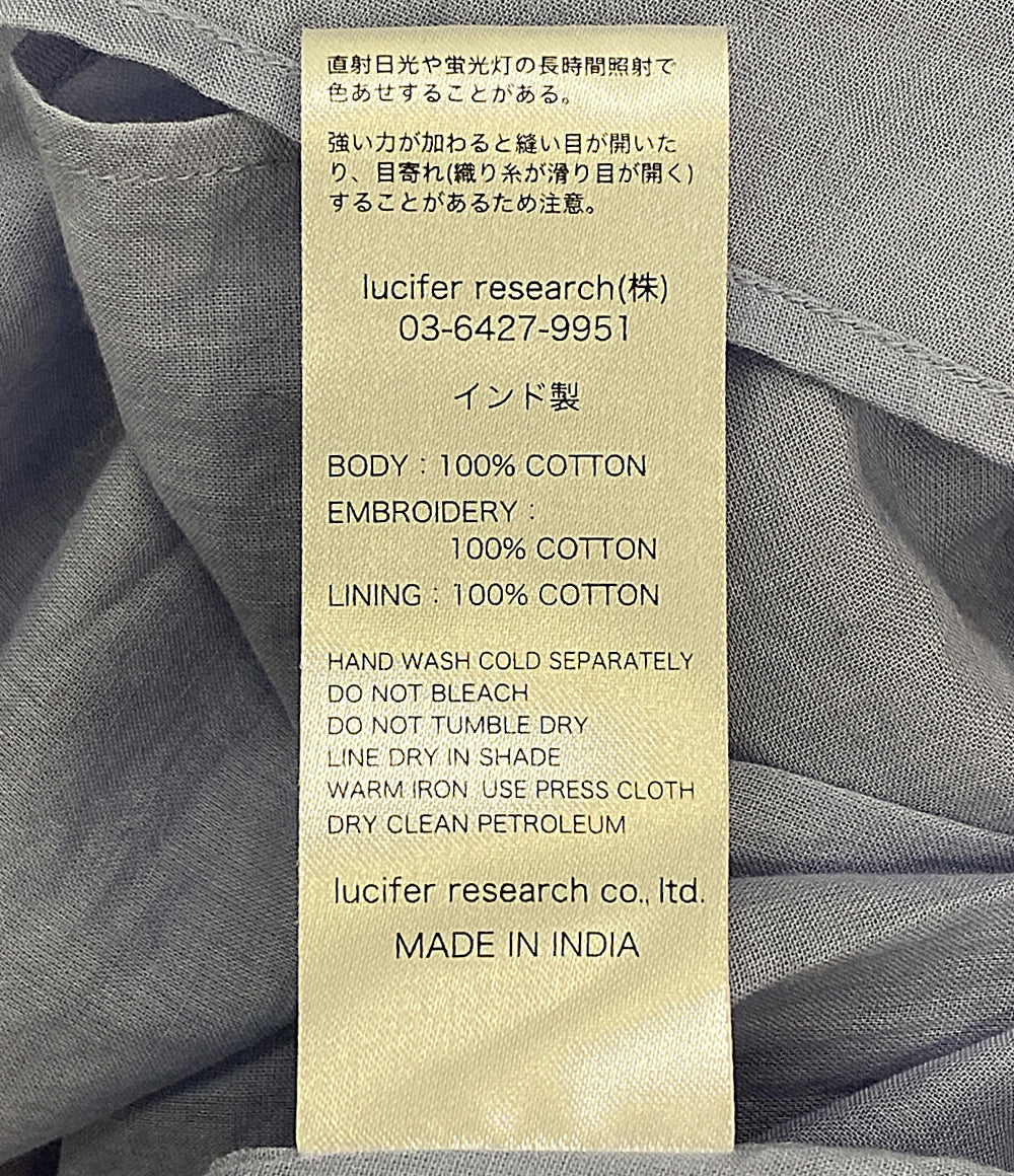 ne quitez pas 七分袖ワンピース ライラック フラワーエンブロイダリー 010411CB3 レディース SIZE M ヌキテパ